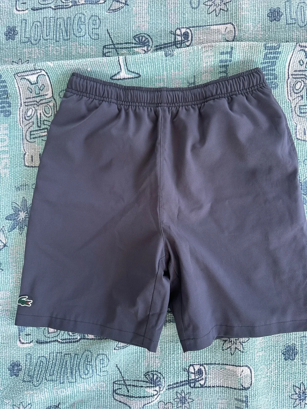 Lacoste Men’s Charcoal Gray Swim Trunks